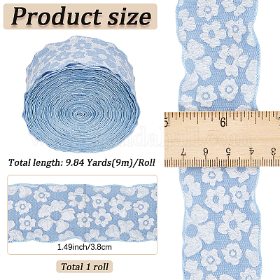 Цветок полиэфирные ленты SRIB-WH20020-053B-03-1