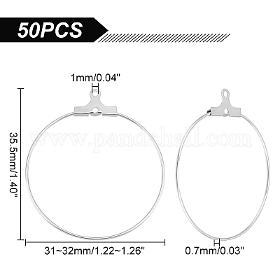 Фурнитура для сережек-колец из нержавеющей стали 304 STAS-UN0018-17P-1