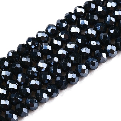 Chapelets de perles en verre électroplaqué&nbsp;EGLA-A034-P4mm-A29-1