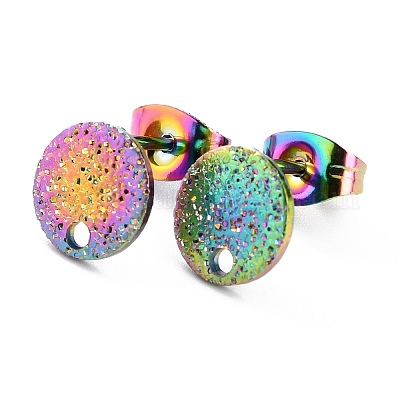 Ионное покрытие (ip) 304 нержавеющая сталь гвоздики фурнитура для сережек STAS-O144-01A-M-1