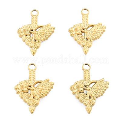 Ионное покрытие (ip) 201 нержавеющая сталь подвеска со стразами STAS-N098-245LG-1