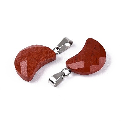 Природные красной яшмы подвески G-N349-02H-P-1