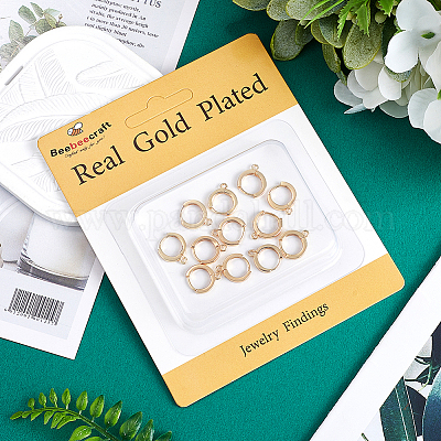 14 шт. латунные серьги-кольца KK-BBC0014-51-1