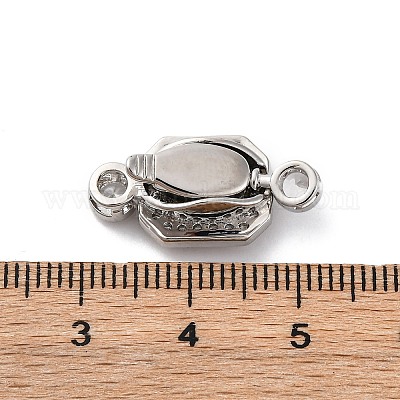 Латунные микро проложить кубического циркония ящик с застежками KK-P291-32P-1