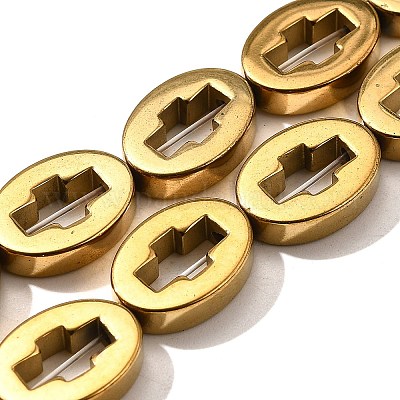 Гальванические нити из синтетических немагнитных гематитовых бусин G-L613-Z01-03E-1