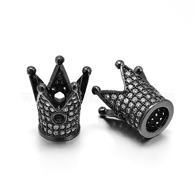 Латунные микро проложить кубического циркония короны бусы&nbsp;LS-ZIRC-M069-14B-NR-1