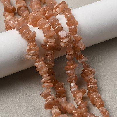 Натуральный Sunstone нити чип шарик G-M205-67-1