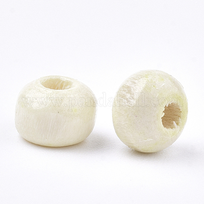 Крашеные натуральные деревянные бусины&nbsp;WOOD-Q006-6mm-04-LF-1