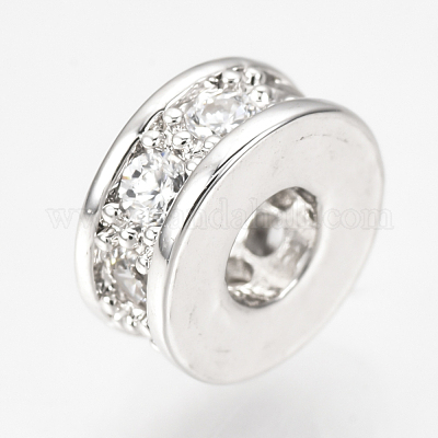 Латунные микро проложить кубического циркония бусы ZIRC-Q013-137P-1