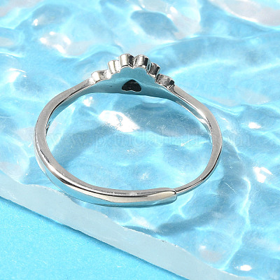 Латунные регулируемые кольца для женщин RJEW-R005-02P-1