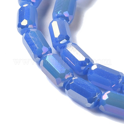 Стеклянные бусины с гальваническим покрытием  EGLA-D031-01-06-1