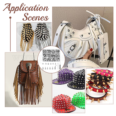 120 шт. набор заклепок из сплава 12 стилей FIND-WR0011-56P-1