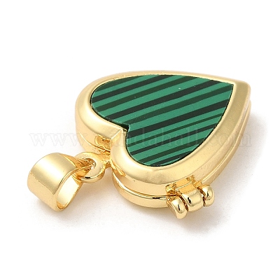 Подвески-медальоны из натурального малахита KK-K332-15G-02-1