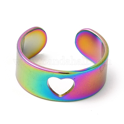 Ионное покрытие (ip) 201 кольцо из нержавеющей стали RJEW-E063-05M-1