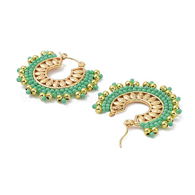 Серьги из нержавеющей стали 304 с вакуумным покрытием PVD STAS-D058-03G-01-1