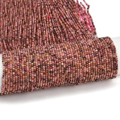Природные родонит бисер нитей G-RM2025-B35-2mm-B-1