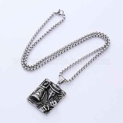 Ожерелья из нержавеющей стали с подвеской в виде джентльмена-ворона и доктора чумы для мужчин WX0578-1