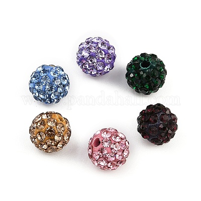 Бусины с класс А стразами RB-B025-30-1