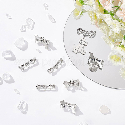 Латунная фурнитура банта для броши KK-H738-35P-1