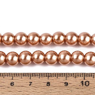 Выпечка окрашены перламутровый стекла жемчужные нити круглый шарик HY-Q330-8mm-50-1