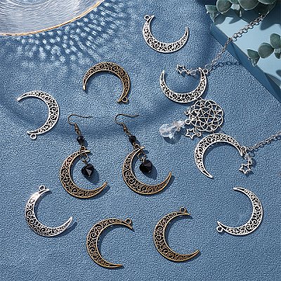 40шт 2 стиля подвески из сплава в тибетском стиле TIBE-SC0001-70-1