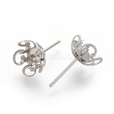 Фурнитура для сережек-гвоздиков из нержавеющей стали марки 304 STAS-P221-13P-1