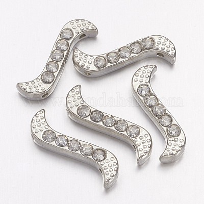 Wholesale SUPERFINDINGS 60Pcs 3 Styles Alloy Rhinestone Bar