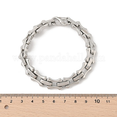 Браслеты из костяной цепи из нержавеющей стали 304 для женщин и мужчин BJEW-F488-65P-1