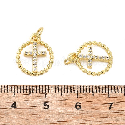 Латунные микро проложить кубического циркония подвески KK-C092-21A-G-1