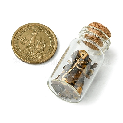 Украшение бутылки желаний прозрачное стекло AJEW-JD00011-06-1