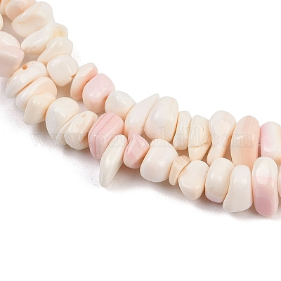 Натуральная розовая оболочка из бисера пряди X-SSHEL-L016-19-1