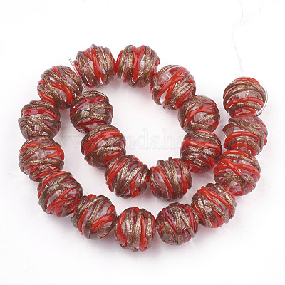 Бусины ручной работы бусины золотого песка LAMP-T006-03E-1