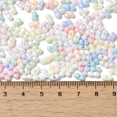 Непрозрачные цвета блестящие стеклянные бусины SEED-B001-01A-06-1