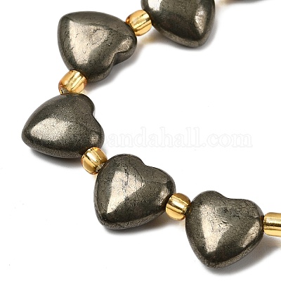 Природного пирита бисер нитей&nbsp;G-E590-02B-1