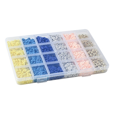 DIY Heishi бусины из полимерной глины набор для поиска ювелирных изделий DIY-FS0005-94A-1