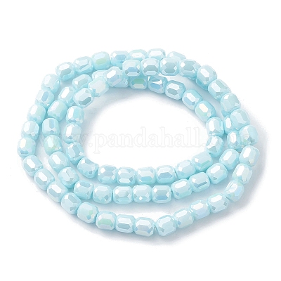 Стеклянные бусины с гальваническим покрытием  EGLA-K015-08E-1