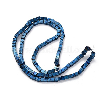 Гальванические бусины из натуральной лавы G-A256-B01-02G-1