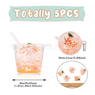 Большие подвески из прозрачной смолы RESI-TAC0019-04E-1