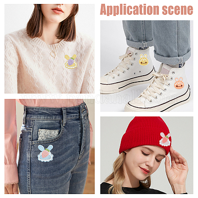 34 шт. 11 стиля пришивных компьютерных вышитых нашивок на одежду из полиэстера PATC-FG0001-09-1