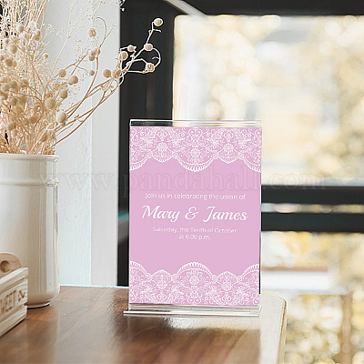 120 шт. 2 стильные прозрачные акриловые пустые карточки для рассадки AJEW-DC0001-28-1