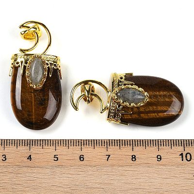 Природных тигровый глаз подвески G-L524-17G-08-1