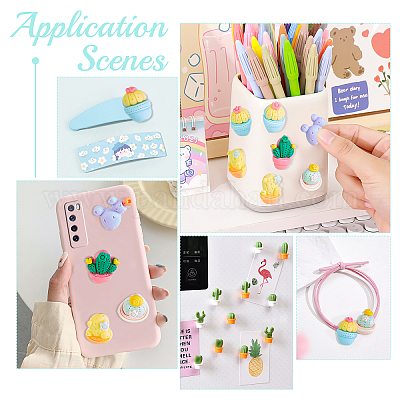 Кабошоны из непрозрачной смолы в 60 стилях RESI-PH0001-62-1