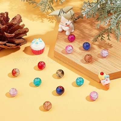 Круглые стеклянные бусы прозрачным хрустят CCG-X0008-01-8mm-1