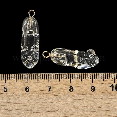 Подвески из прозрачной смолы со стразами RESI-Q021-01C-1