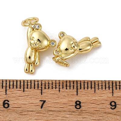 Латунные микро проложить кубического циркония подвески KK-P308-20G-1