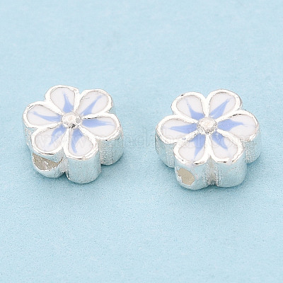 925 бусина из стерлингового серебра с эмалью STER-T008-35B-1