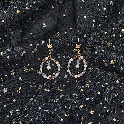 Нейлоновая сетчатая ткань с узором звезды DIY-WH0569-01C-1