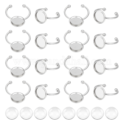 Набор для самостоятельного изготовления пустого куполообразного кольца DIY-UN0004-18A-1