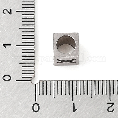 Европейские бусины из нержавеющей стали 201 STAS-M058-01X-P-1