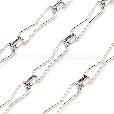 Латунные звенья цепи в форме песочных часов с покрытием стойки CHC-G023-01P-1